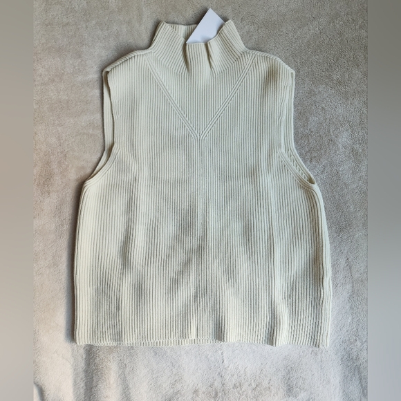 H&M co-or ord Set KNIT-RIB Sleeveless Top & Pencil maxi Skirt Cream Sz L, XL NWT - Picture 6 of 16